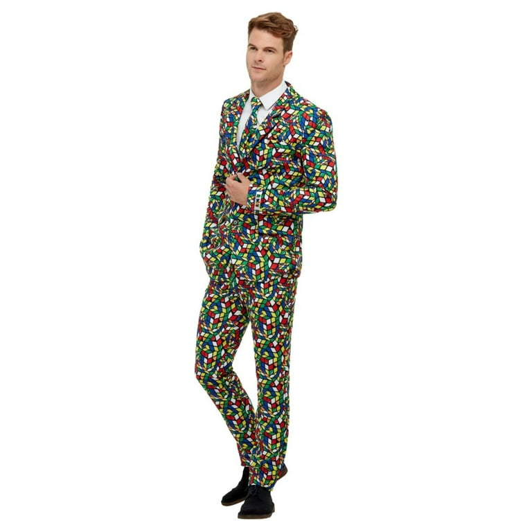 Rubiks Cube Suit Licensed Adult Costume Rubiks Cube Suit Licensed Adult Costume