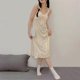 thumbnail image 3 of Women's Summer Girl's Thin Mid-length Home Clothes Pajamas With Chest Pad, 3 of 5