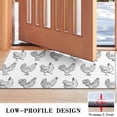 thumbnail image 3 of White Chicken Sketch Pattern Door Rugs,Washable Non Slip Door Mats Indoor,Decorative Door Mats,Entry Mat Indoor for Entrance,Bedroom,Kitchen,Bathroom,17"x30", 3 of 6