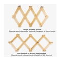 thumbnail image 5 of Topboutique Expandable Wooden Hanger Accordion Style Wood Wall 2" Pegs Coat Hat Mug Rack (2 Racks), 5 of 7