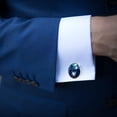 thumbnail image 4 of Wolf Elegant Silver Men's Cufflinks for Formal Attire, Made of Stainless Steel, for Business Meetings, 4 of 6