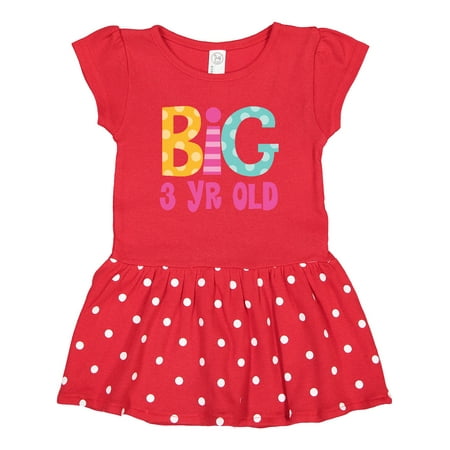 

Inktastic Big 3 Year Old 3rd Birthday Gift Toddler Girl Dress