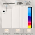 thumbnail image 4 of Kenke Case for iPad (A16) 11th Generation 11 Inch 2025, iPad 10th Generation 2022 10.9 Inch, Without Pencil Holder, Trifold Stand Smart Case Soft TPU Back, Auto Wake/Sleep, Support Touch ID, White, 4 of 8