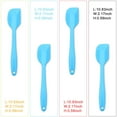 thumbnail image 5 of Silicone Spatula 4-piece Set, Heat-Resistant Non-stick Rubber Spatulas with Stainless Steel Core, Blue, 5 of 5