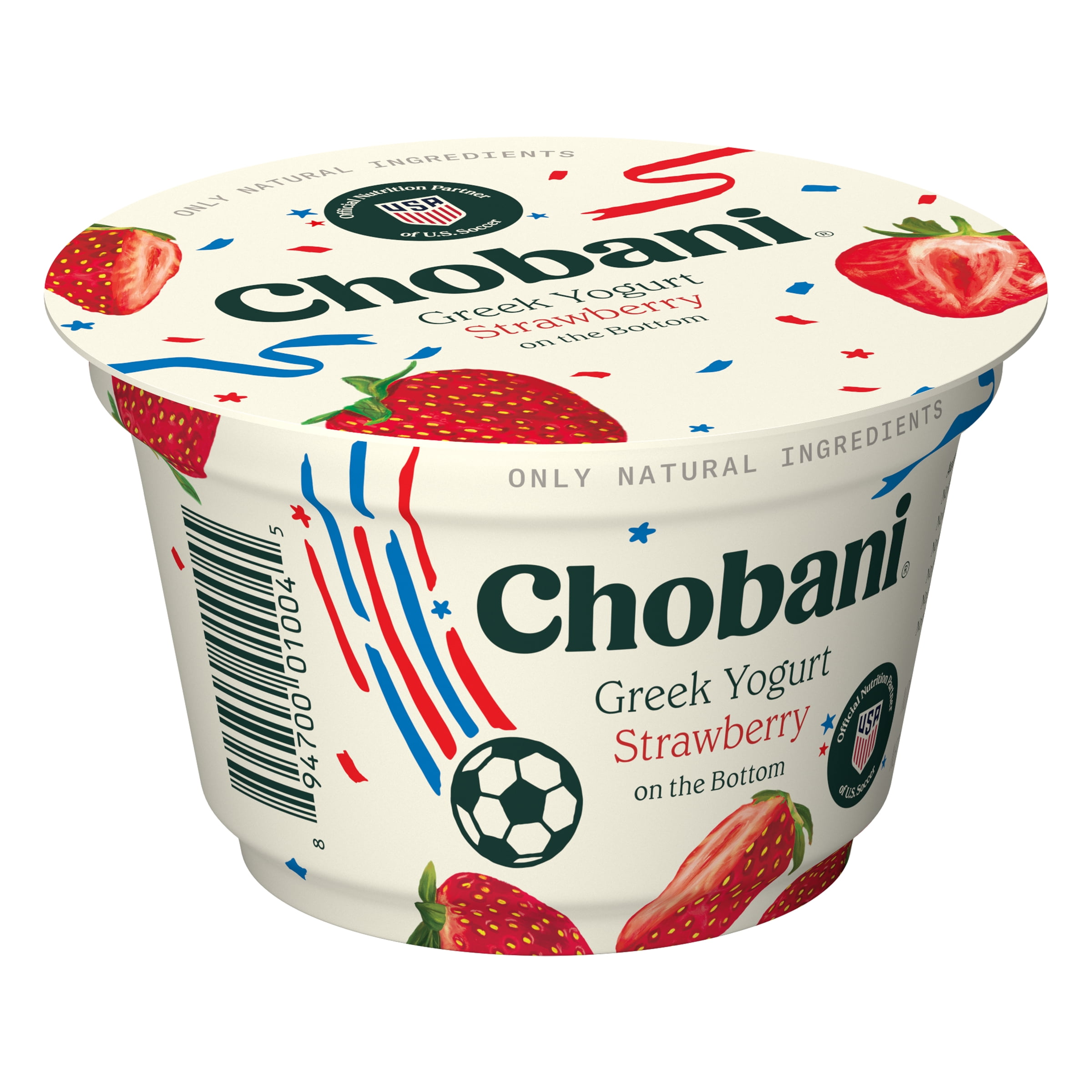 Chobani Non-Fat Greek Yogurt Strawberry on The Bottom 5.3 oz. Cup