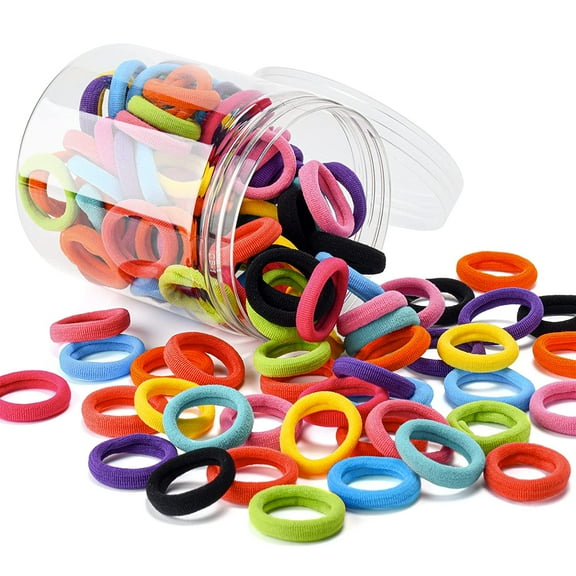 100 Pcs  Hair Ties Seamless Soft and elastic Multicolor Hair Ties