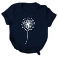 thumbnail image 1 of Hauts Grande Taille pour Femmes Décontractés à Imprimé Manches Courtes Col Rond T-Shirt Ample Blouse Hauts, 1 of 6