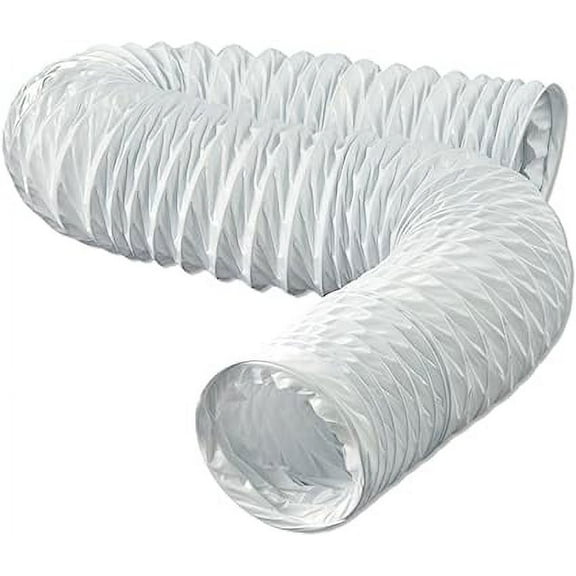 Dundas Jafine FD420ZW Flexible White Vinyl Duct, 4-Inches by 20-Feet, 4" x 20'