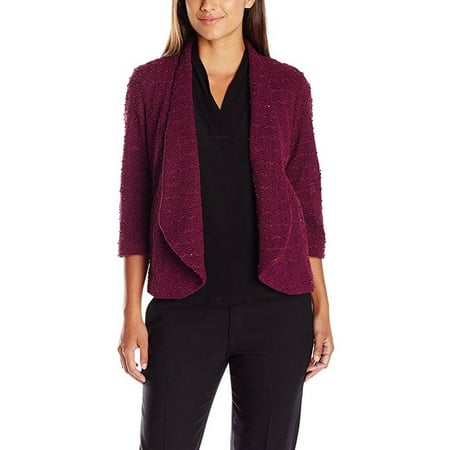 Alfred Dunner Petite Veneto Valley Sequin Boucle Jacket 12P