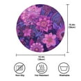 thumbnail image 3 of 15.4" Round Placemat Set of 1 Polyester Fabric Place Mats Non-Slip Dining Kitchen Table Mats for Kitchen Party Decor Lavender Bohemian Pattern, 3 of 5