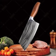 WXCOO 1pc,Kitchen Knife Stainless Steel 8 Inch Forged Kitchen Knife Sharp Bone Chopping Knife Damascus Pattern Meat Fish Slicing Knife Butcher Knife Cooking Tools