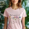 thumbnail image 5 of God Says You Are Christian T-Shirt Inspirational Floral Graphic Tee, Maroon, Size 2XL, 5 of 6