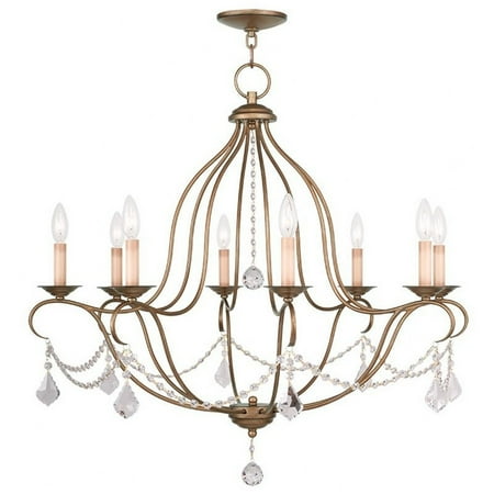 

Traditional French Country Eight Light Chandelier-Antique Gold Leaf Finish Bailey Street Home 218-Bel-1261156