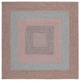 thumbnail image 2 of SAFAVIEH Braided Kent Geometric Machine Washable Reversible Area Rug, Brown/Gray Pink, 5' x 5' Square, 2 of 18