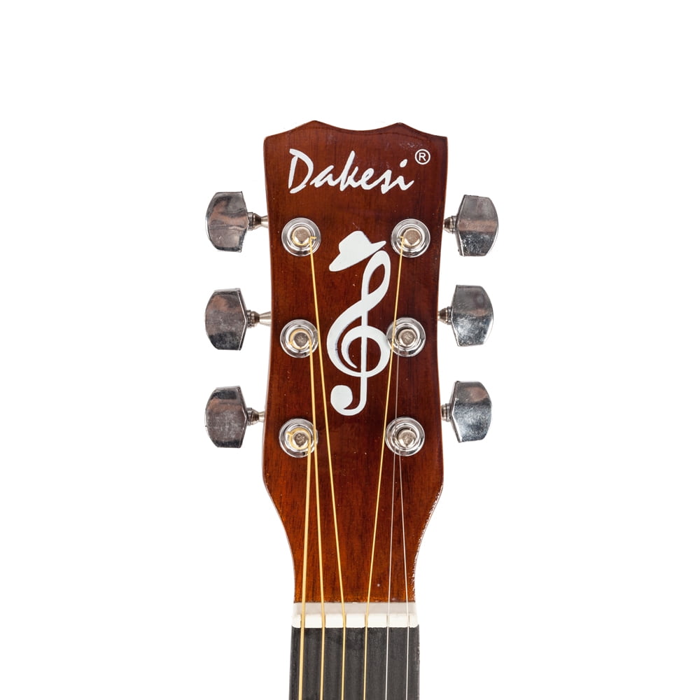 Red Dakesi DK-38C Basswood Guitar for Beginner Guitar Lover Gift with Bag Accessories Pack 