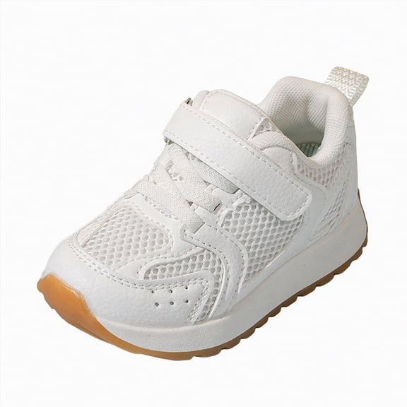 Yindaity Kids Shoes Boys Boys Girls Shoes Kids Tennis Athletic Running Footwear Lace Up Walking Breathable Lightweight Sneakers for Little/Big Kid(White,Size5.5)