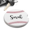 thumbnail image 2 of Set of 2 Baseball Mom Personalized Car Coasters, 2 of 2