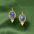 thumbnail image 4 of Ross-Simons Blue Opal Triplet Drop Earrings in 14kt Yellow Gold, Women's, Adult, 4 of 5