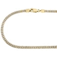 thumbnail image 2 of 10K Yellow Gold Two Tone 4mm Diamond Cut Ice Chain Bead Necklace 28 Inches, 2 of 7