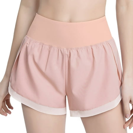 

Wiueurtly Women Summer Shorts 2 In 1 Poly Spandex Quick Dry Gym Shorts Women Causal Clothing Running Yoga Shorts Womens plus Size Maternity Shorts