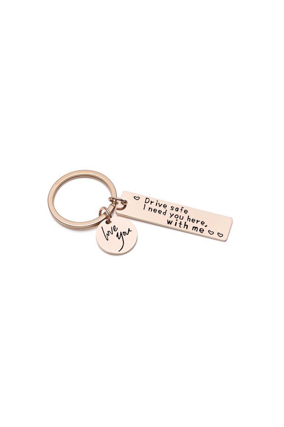 Driving Safety Keychain Gift for Boyfriend-I Need You Here with Me Keyring a Birthday Gift for Him on Valentine's Day