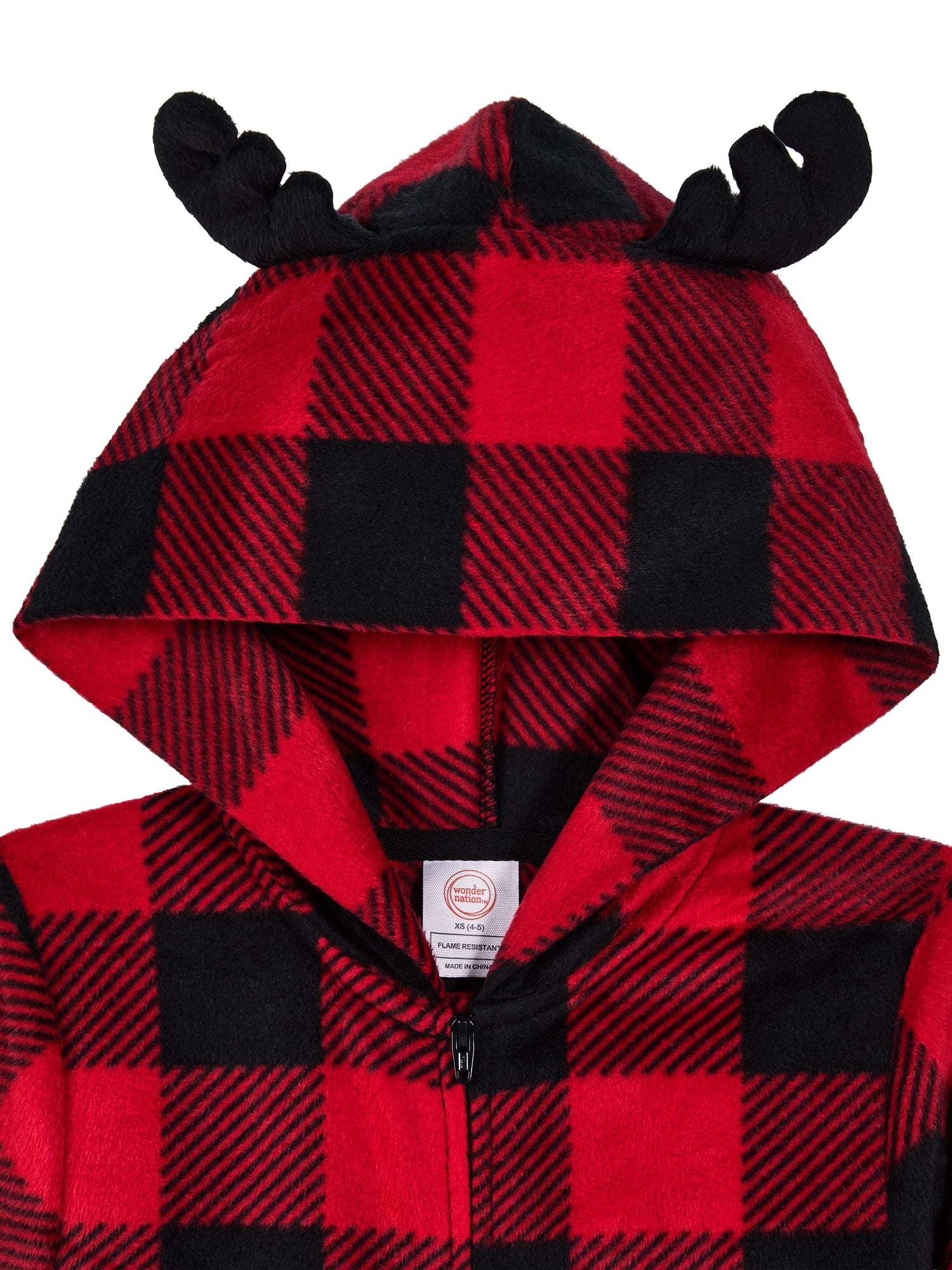 Wonder Nation Boys Long Sleeve Sleep Onesie, One-Piece, Sizes 4-18