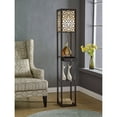 thumbnail image 2 of Artiva USA A808101WAL Etagere Shelf Floor lamp with Drawer, 63"H, Dark Walnut, 2 of 5