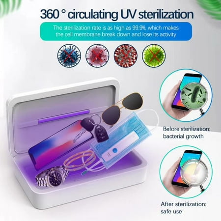 Portable UV Light Cell Phone Sterilizer Box with USB charge