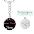 thumbnail image 2 of Dog Mom Keyring Berger Picard Mama Circle Keychain Stainless Steel or 18k Gold, 2 of 12