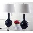 thumbnail image 2 of Safavieh Lighting Collection Blanche Navy Gourd Ceramic 32-inch Bedroom Living Room Home Office Desk Nightstand Table Lamp (Set of 2) - LED Bulbs Included, 2 of 5