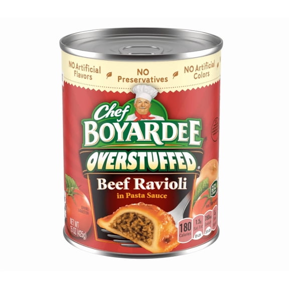 Chef Boyardee Overstuffed Beef Ravioli, 15 Oz Can