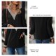 thumbnail image 5 of Top de manga larga,Jersey Top de gasa con costuras de encaje en V Top de gasa con mangas abullonadas Valor excepcional, 5 of 7
