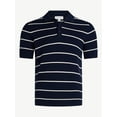 thumbnail image 6 of Free Assembly Men's Textured Stripe Polo Sweater with Short Sleeves, Sizes S-3XL, 6 of 6