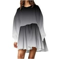 thumbnail image 1 of EQWLJWE Robes de Chandail en Molleton pour Femmes 2023 Mode Décontractée Surdimensionnée Dégradé Couleur Manches Longues Robe Col Rond Patchwork Mini Robes en Liquidation Robes d'Automne pour Femmes 2023, 1 of 6