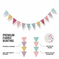 thumbnail image 6 of Flag,Pennant Banner Flags Pastel - Colorful Triangle Banners for Birthday Easter Classroom School Carnival Garland Outdoor Burlap Bunting Party Easter Decorations 3 Strings, 6 of 9