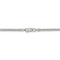 thumbnail image 4 of 925 Sterling Silver 2.5mm Diamond-cut Spiga Chain 16 Inch, 4 of 7