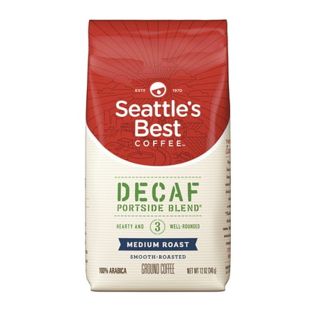 Seattle's Best Coffee Decaf Portside Blend (Previously Signature Blend No. 3) Medium Roast Ground Coffee, 12-Ounce