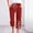 Red, variant on Elvqul Womens Capris $5 Elastic Waist Trendy With Pockets Drawstring Straight Summer Red Capris