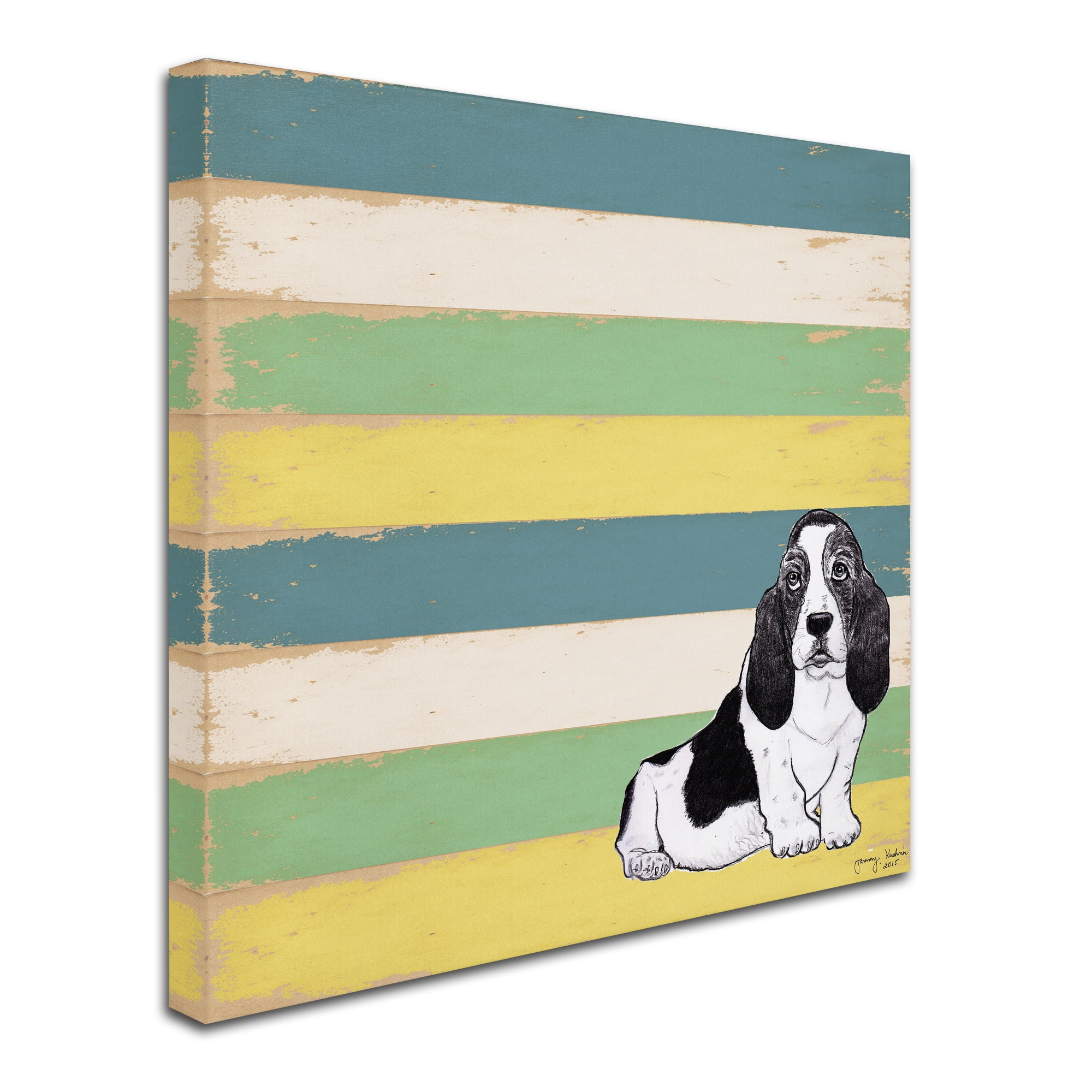 Trademark Fine Art 'Basset Hound 2' Canvas Art by Tammy Kushnir