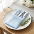 thumbnail image 4 of REGALWOVEN Set of 12 Cloth Napkins, Cotton Washable and Reusable Table Dinner Napkins for Restaurant, Weddings, Events Sky Blue 16x16inch, 4 of 6