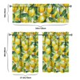 thumbnail image 6 of Kitchen Curtains 36 Inch Short - 3 Panel Set Lemon Print, Rod Pocket Window Curtains 100% Polyester, Cute Fruit Valance for Farmhouse, Cafe, Living Room, Bedroom, Easy Wash, 6 of 6
