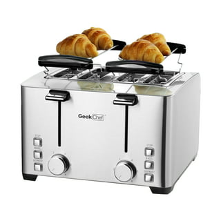 LyriFine Toaster 4 Slice, Long Slot 2 Slice Toaster for Artisan Sourdough  Breads, Stainless Steel Toaster with Warming Rack, Extra Wide Slots for