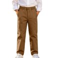 thumbnail image 2 of Nskgu Boys Casual Pants Elastic Waist Straight Leg Pull On Dressy with Side Pockets for Big Kids, 2 of 6