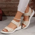 thumbnail image 4 of Pandaie Walking Sandals Women Arch Support Hiking Sport Shoes Mesh Breathable Athletic Memory Foam Summer Slip on Sneakers White Size 6.5, 4 of 9