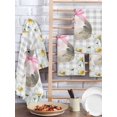 thumbnail image 2 of Blue Easter Bunny Kitchen Dish Towels for Drying Dishes Set of 2, Spring Daisy Modern Gray Buffalo Plaid Waffle Weave Microfiber Hand Tea Bathroom Towels Quick Dry & Absorbent Towel 15.7x23.6, 2 of 7