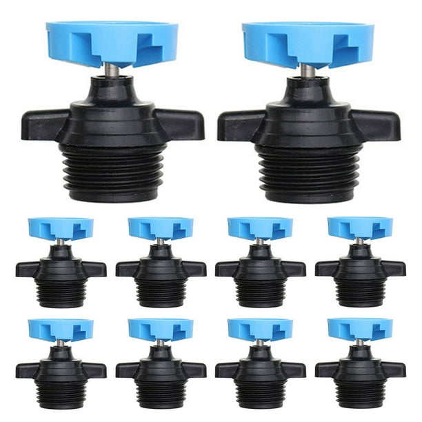 10 Piezas 360 grados Cabeza Rociadora Giratoria Automática Boquilla Riego () Azul