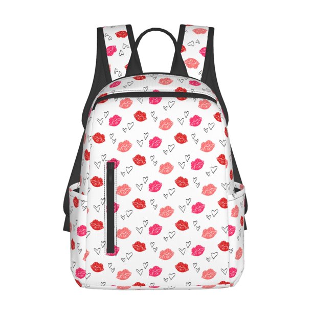 Disketp Red Lips 1 Mochila Ligera e Impermeable, Mochila de Día Resistente para Viajes, Senderismo y Uso Diario para Hombre y Mujer