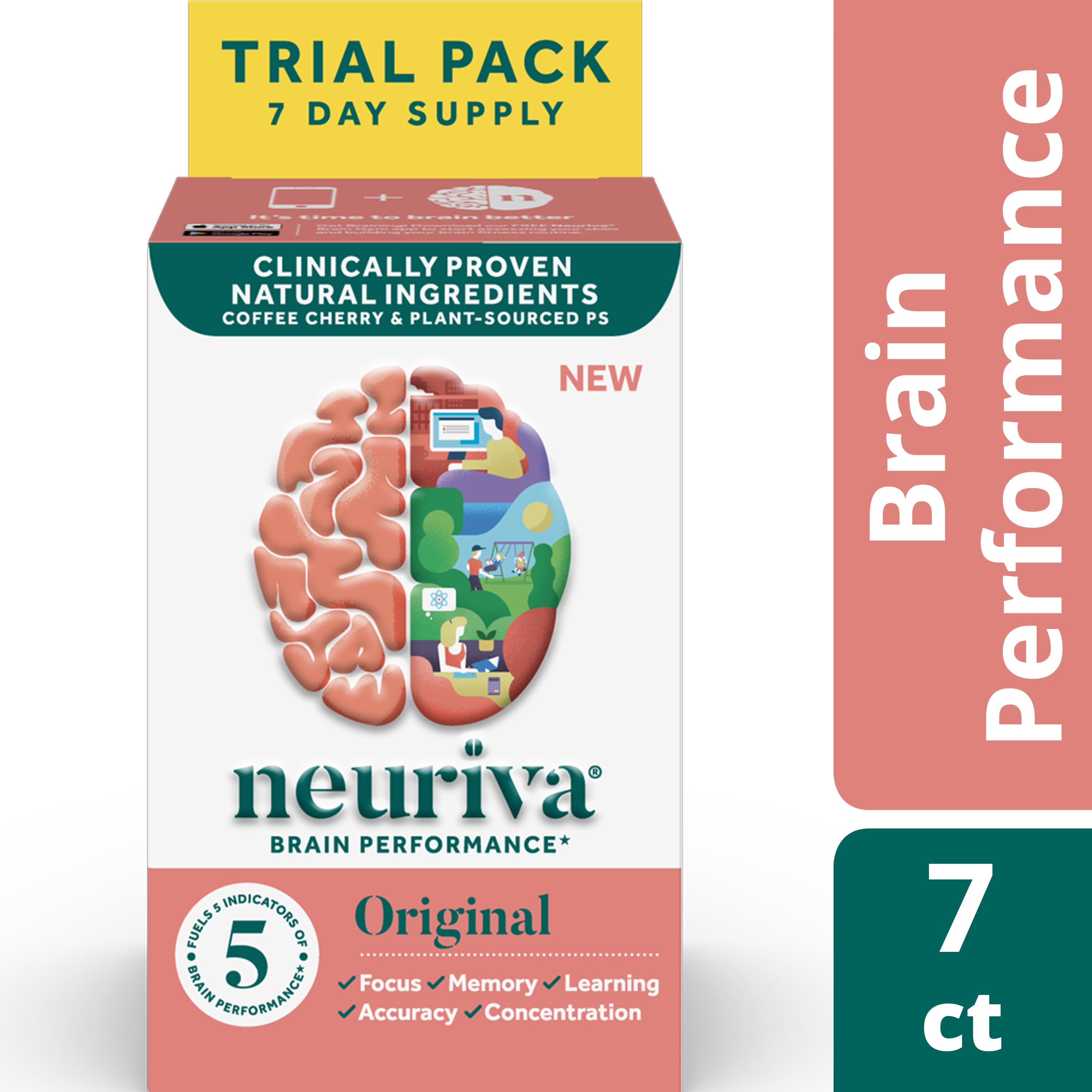 Neuriva Original (7 Count), Brain Performance Supplement