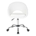 thumbnail image 3 of OS Home and Office Furniture Model Milo Height Adjustable Home Office Chair in Durable White Faux Leather, 3 of 5