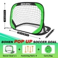thumbnail image 2 of Portería de fútbol plegable BOHEN de 100 x 67 cm, color verde, 2 of 7